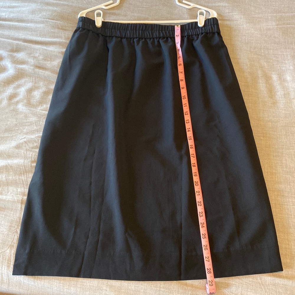 JCrew Factory mid length, black skirt